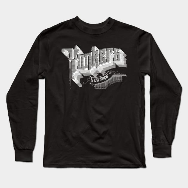 Vintage Yonkers, NY Long Sleeve T-Shirt by DonDota